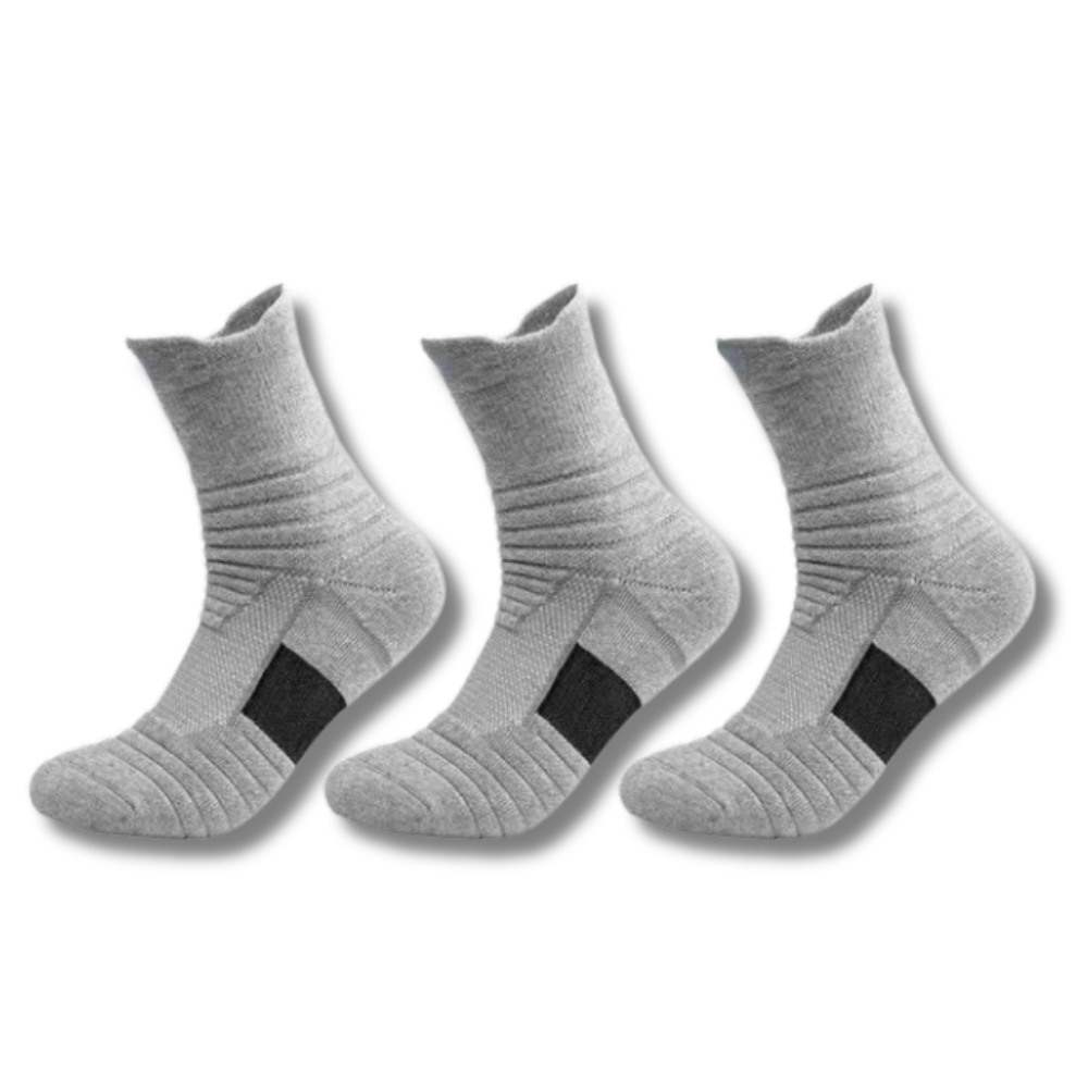Chaussettes de Basketball Mi-Montante Crew - Pack de 3