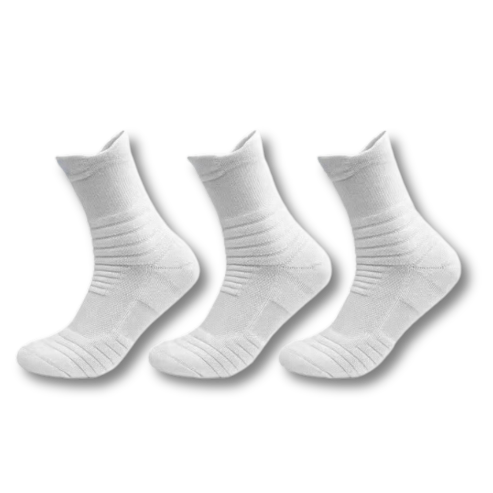 Chaussettes de Basketball Mi-Montante Crew - Pack de 3