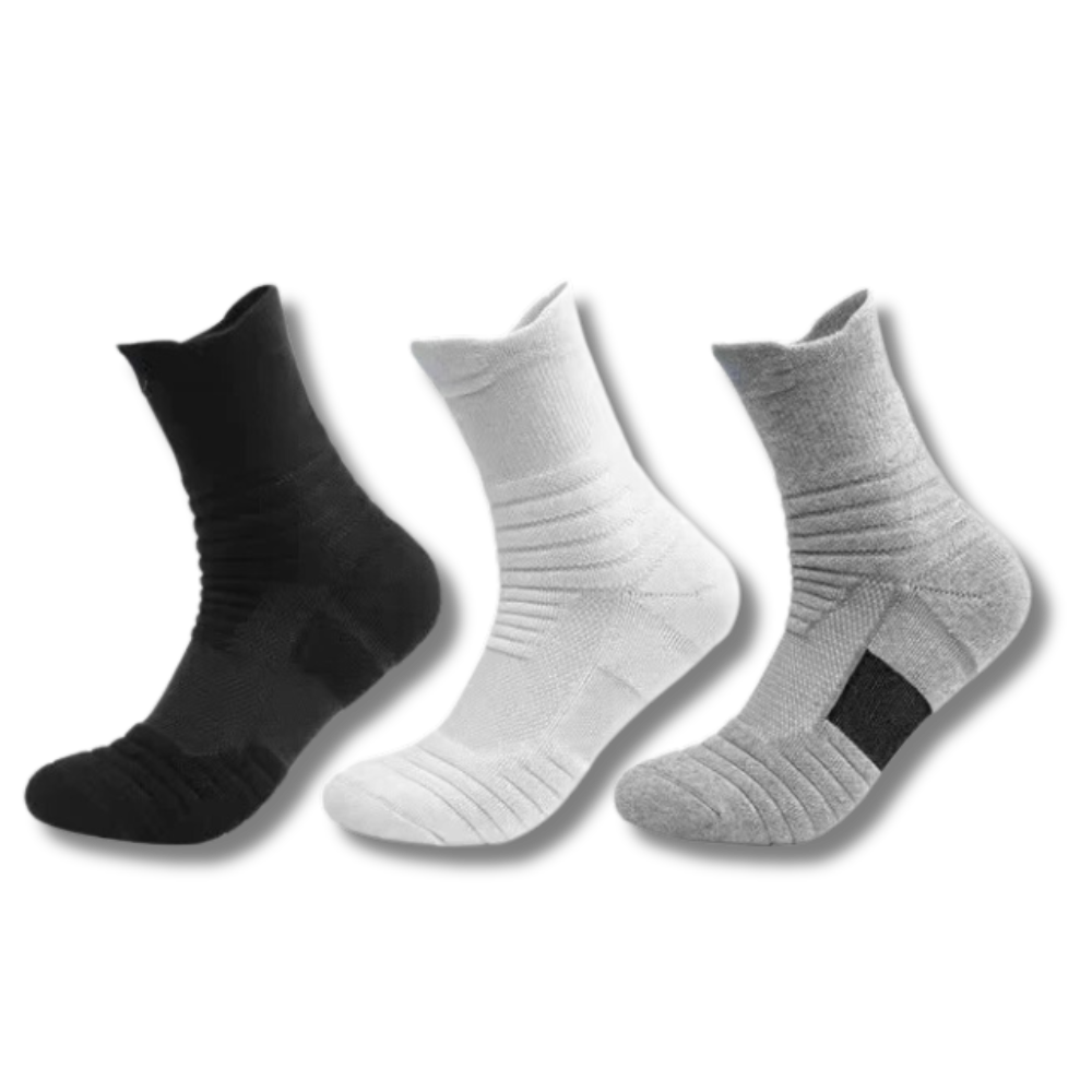 Chaussettes de Basketball Mi-Montante Crew - Pack de 3