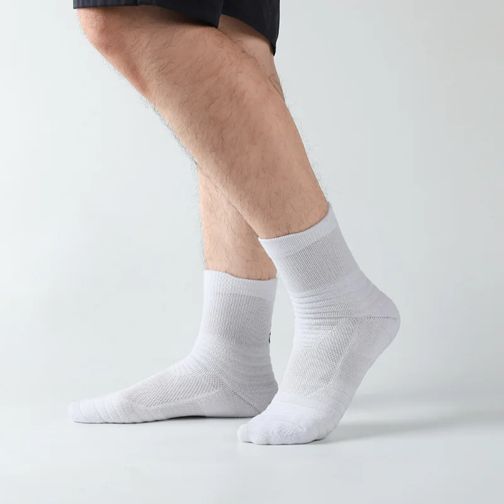 Chaussettes de Basketball Mi-Montante Crew - Pack de 3