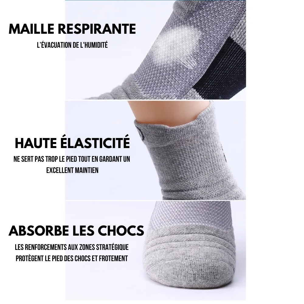 Chaussettes de Basketball Mi-Montante Crew - Pack de 3