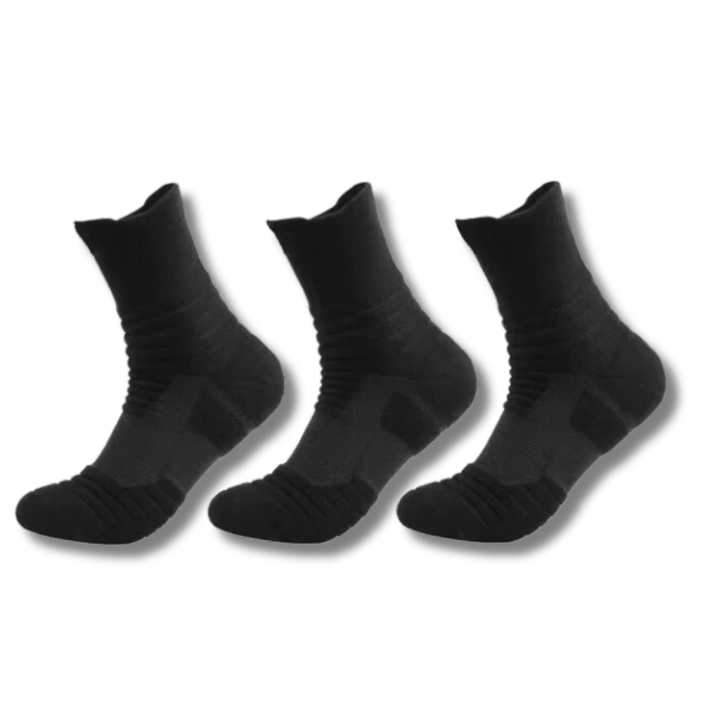 Chaussettes de Basketball Mi-Montante Crew - Pack de 3