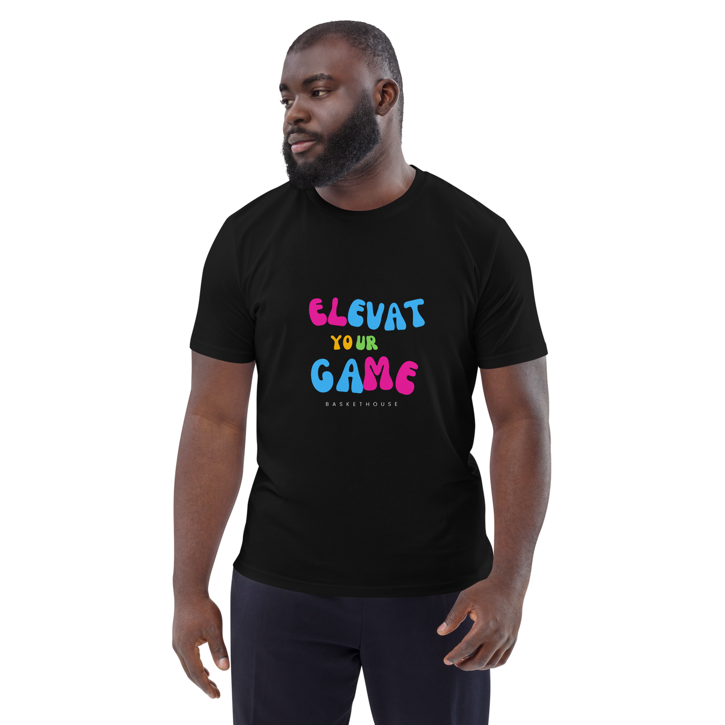 T-shirt basketball "Elevat Your Game" - coton biologique