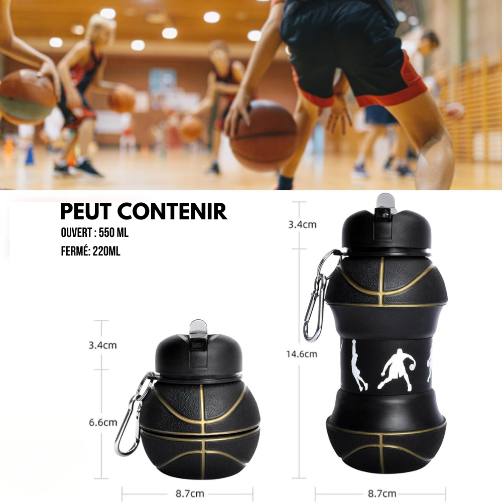 Gourde rétractable de basketball